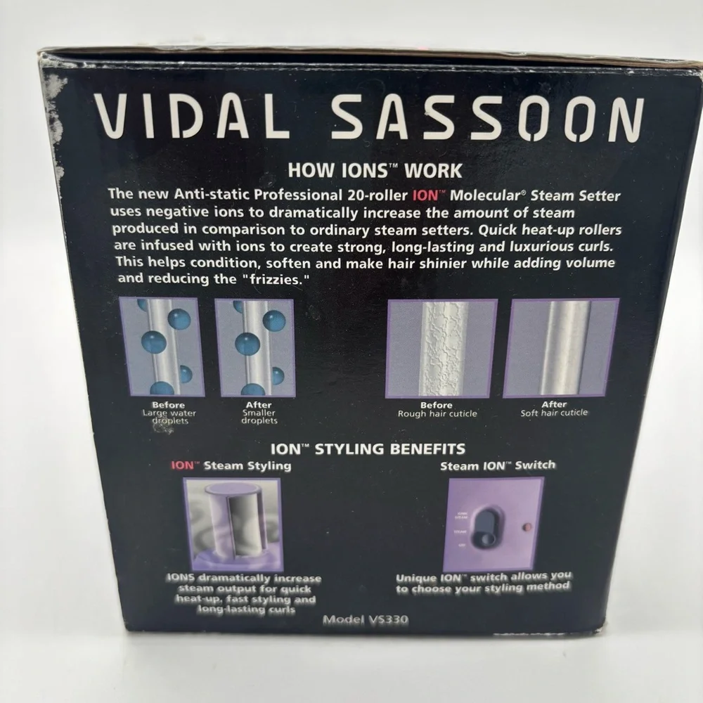 New Vidal Sassoon Hair Rollers 20-Roller Steam Setter Ionic Technology - Picture 2 of 7